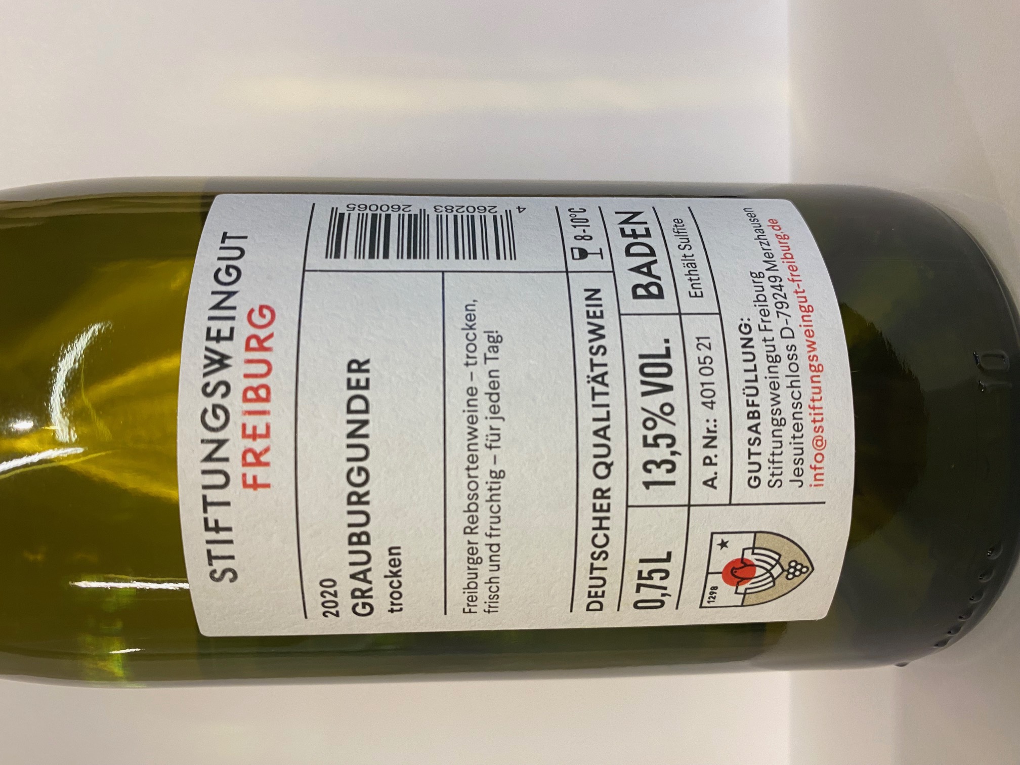 Grauburgunder Kabinett trocken, Weißwein 0,75 l